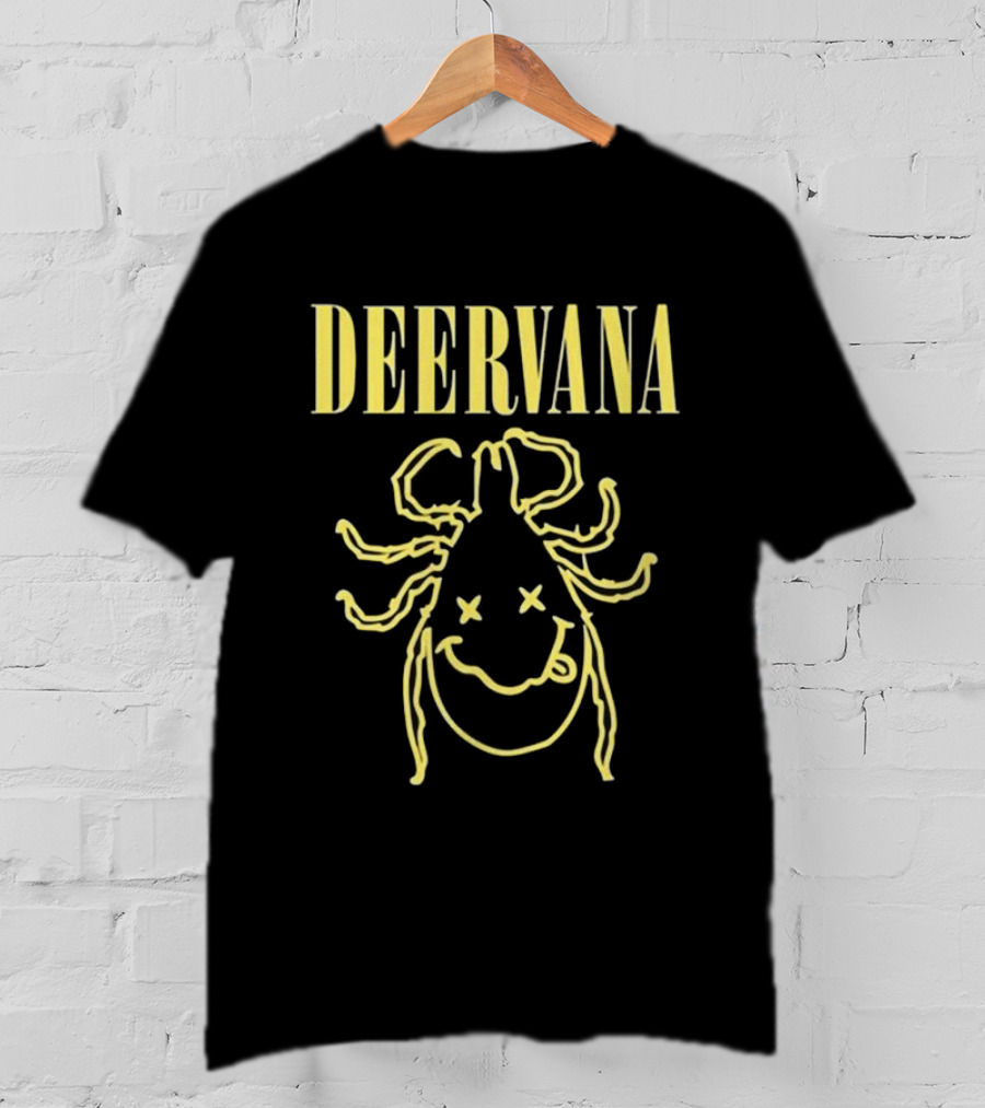 Deer Tick Deervana Nirvana Smile Face T-Shirt