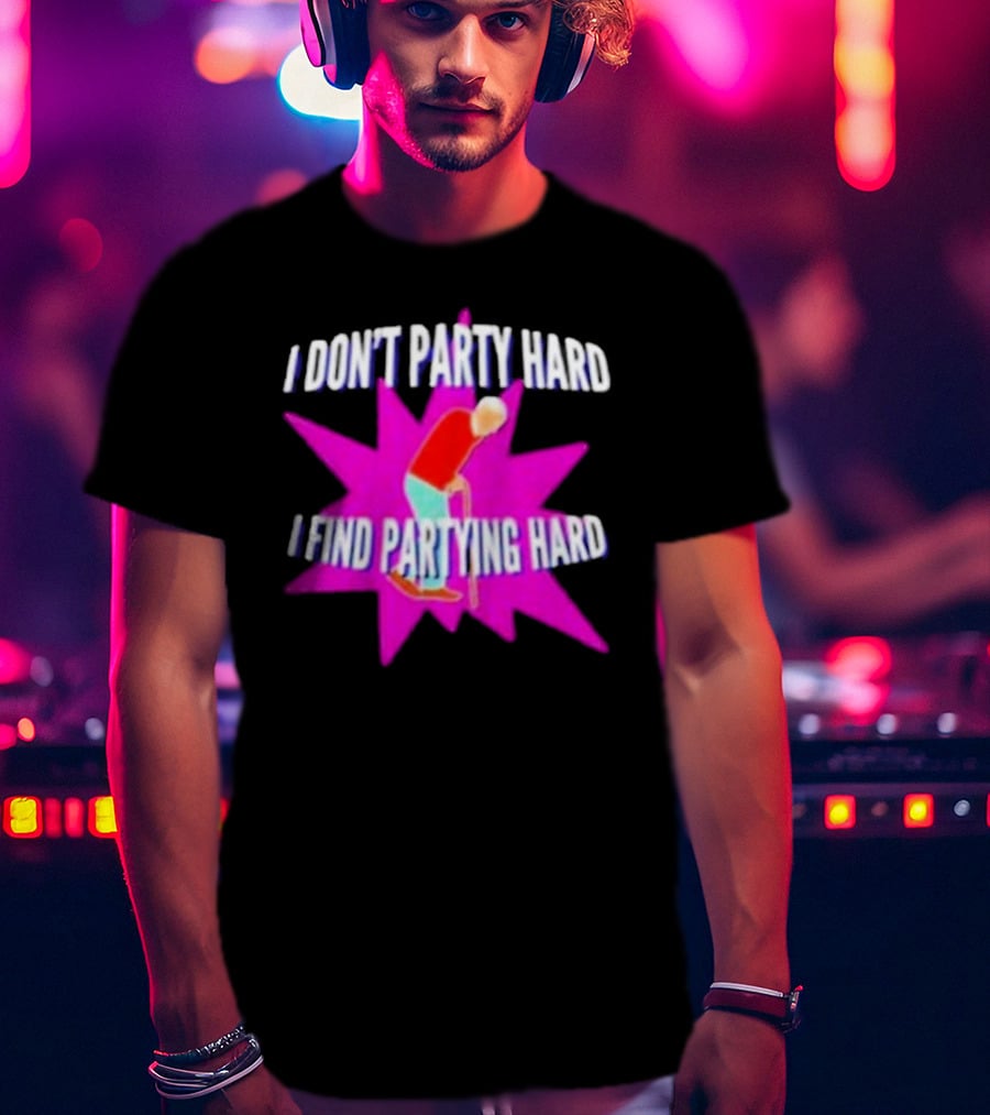 I Don’t Party Hard I Find Partying Hard Elderly Humor Starburst T-Shirt