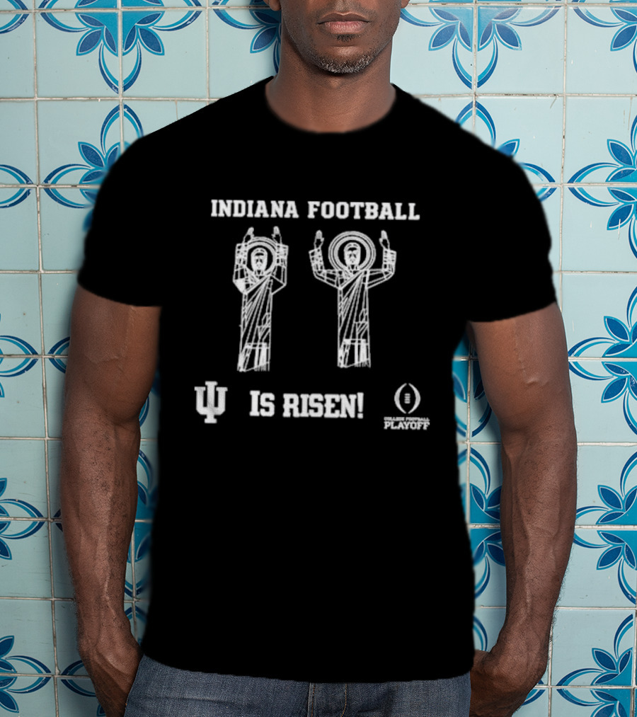 Indiana Football Is Risen Playoff Icons T-Shirt