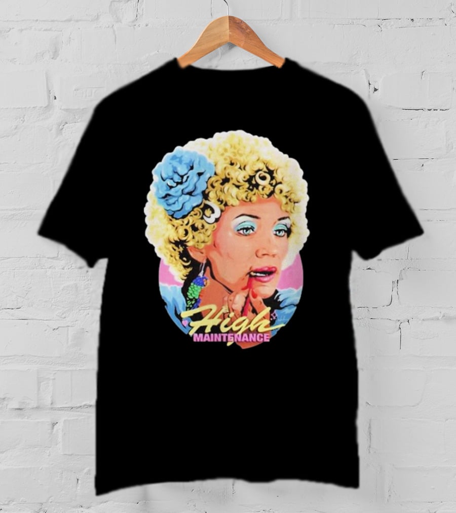Kath Day-Knight Applying Lipstick High Maintenance T-Shirt