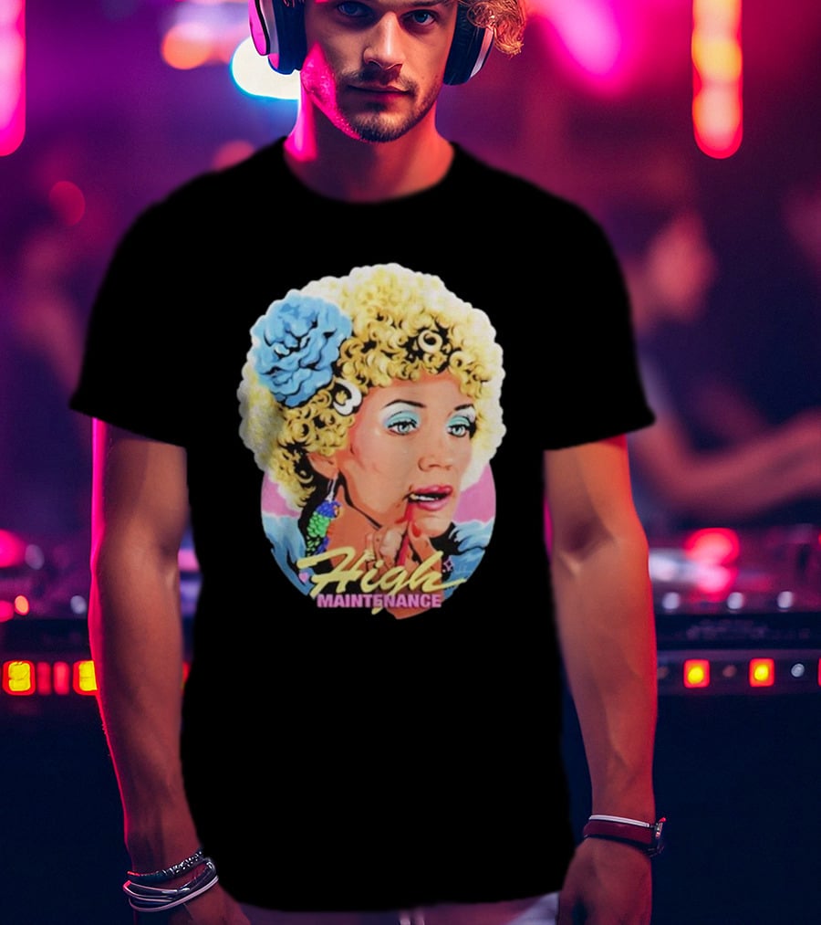 Kath Day-Knight Applying Lipstick High Maintenance T-Shirt