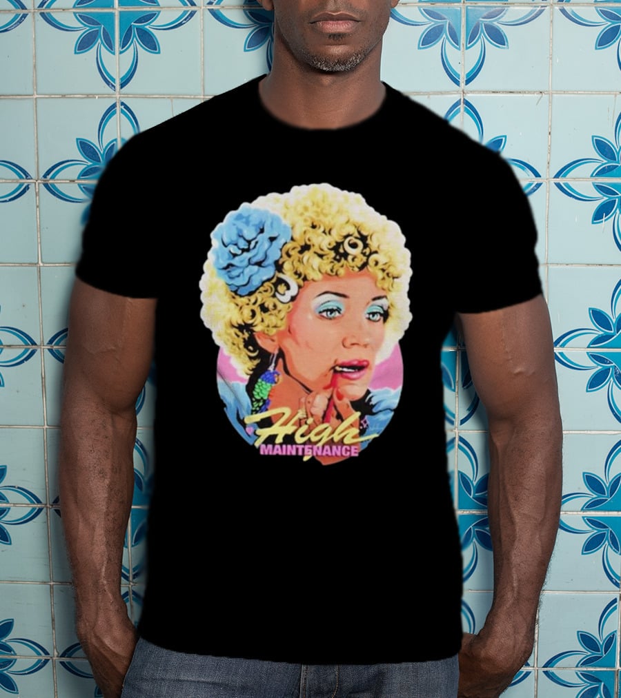 Kath Day-Knight Applying Lipstick High Maintenance T-Shirt
