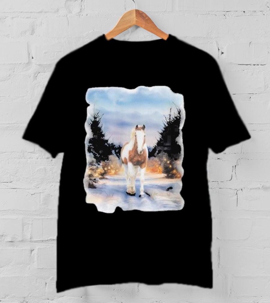 Katie Van Slyke Bo Ho Ho Horse In Winter Wonderland T-Shirt