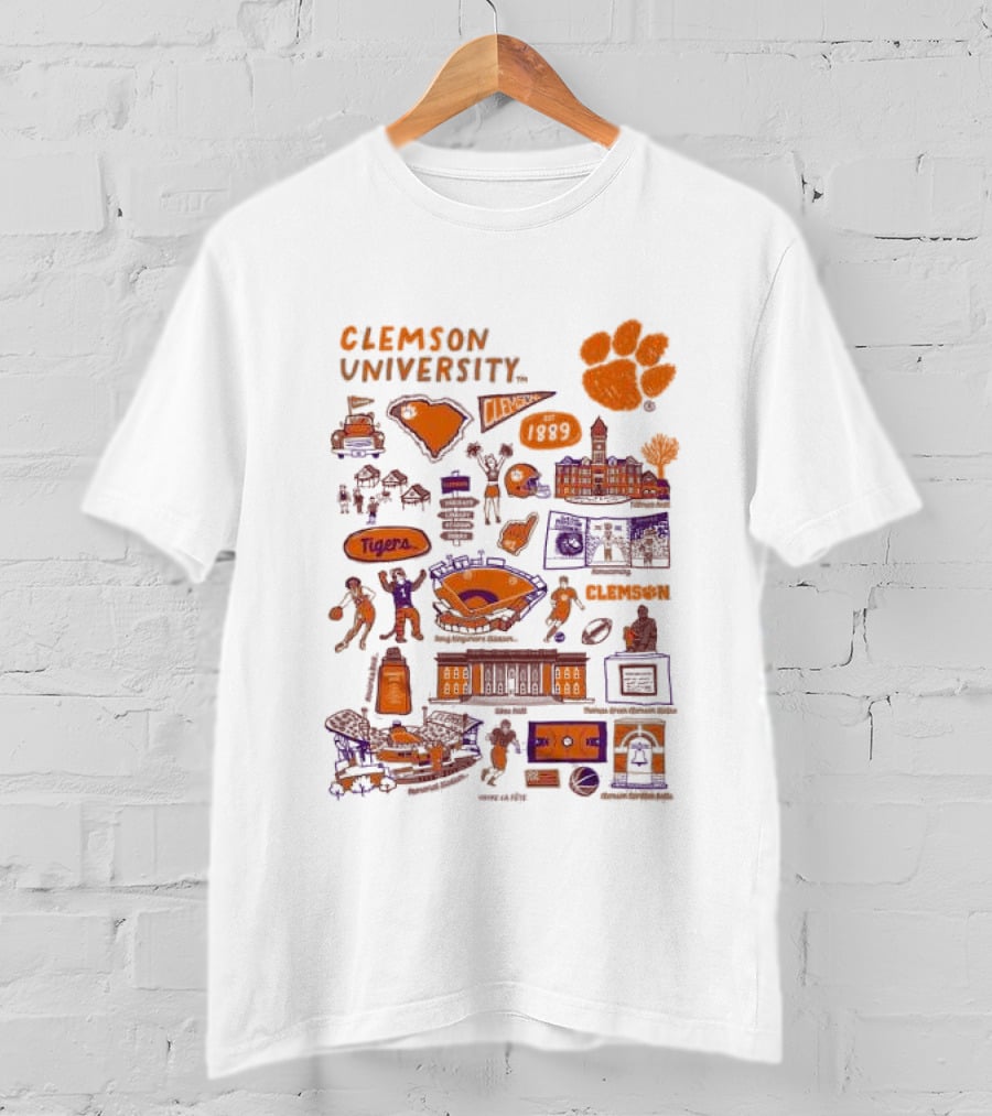 Toddler Vive La Fete White Clemson University Tigers 1899 Impressions T-Shirt