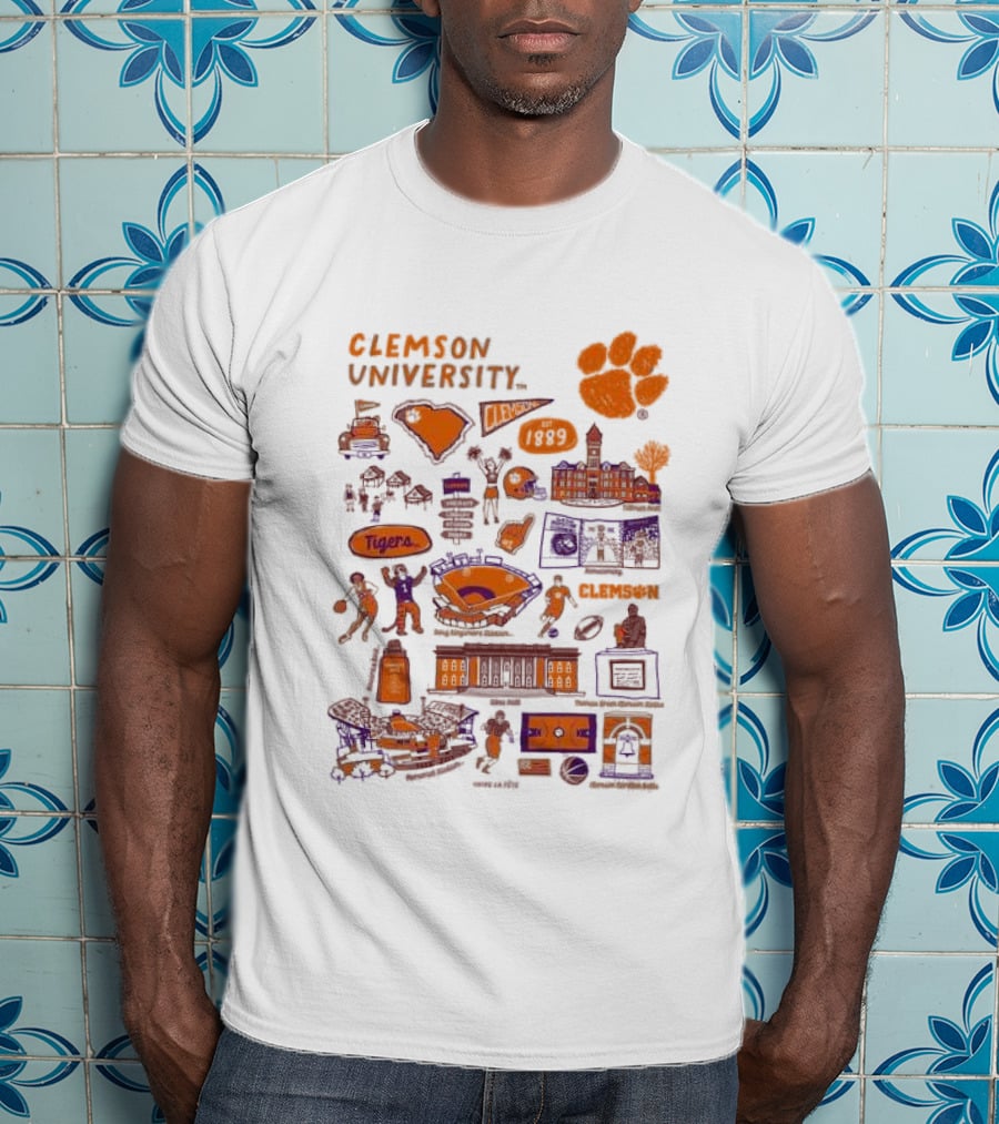 Toddler Vive La Fete White Clemson University Tigers 1899 Impressions T-Shirt