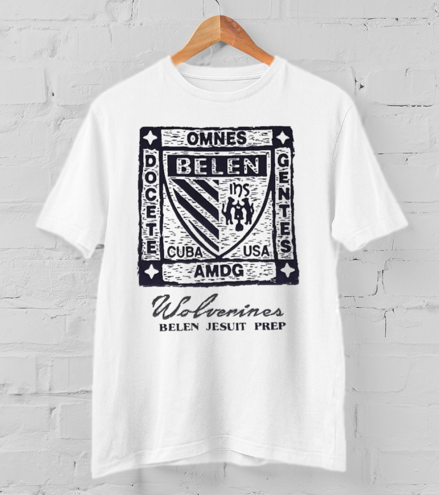Omnes Docete Gentes Belen Wolverines Cuba USA AMDG T-Shirt