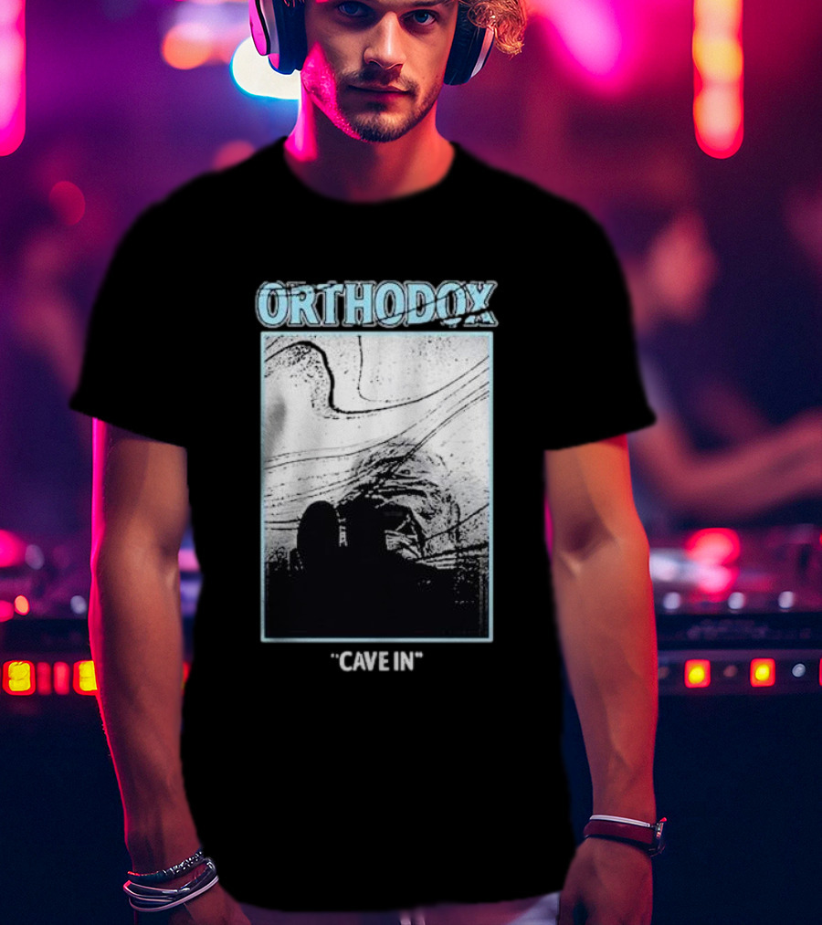 Orthodox Cave In Monochrome Abstract T-Shirt