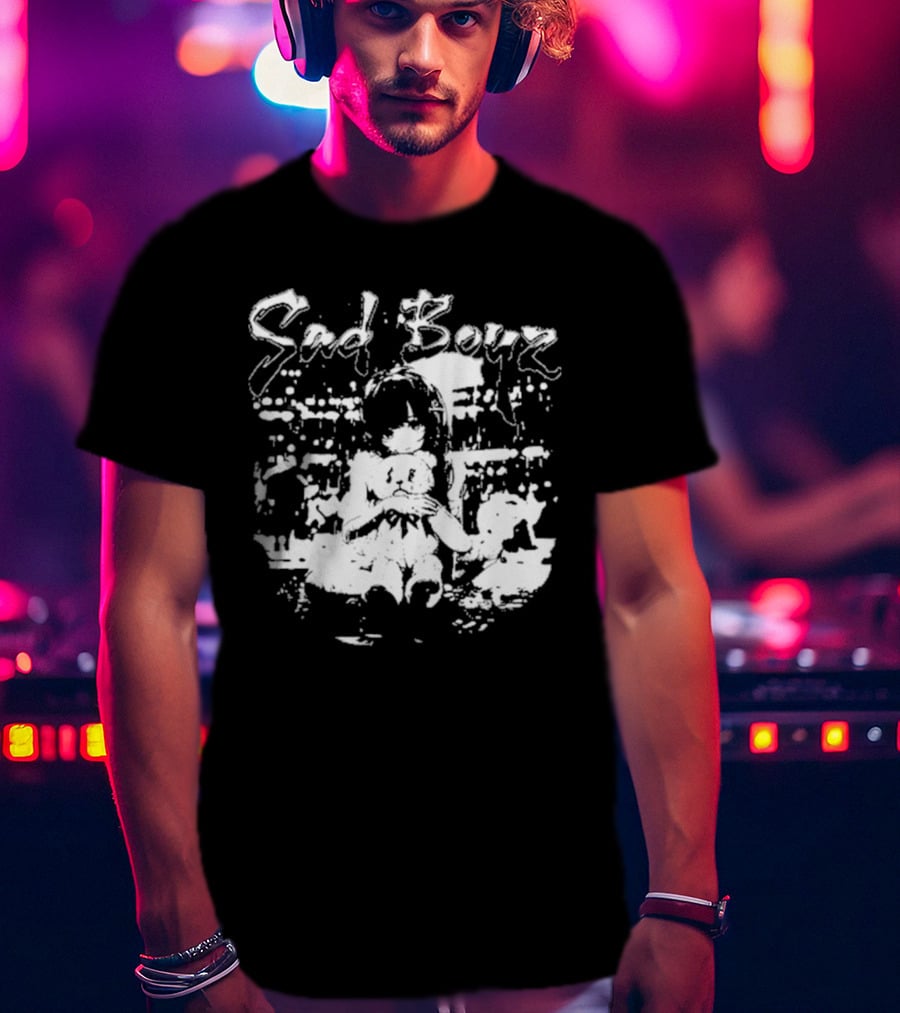 Sad Boyz Sad Bear Girl Cityscape T-Shirt