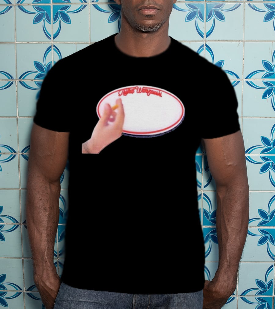 Trójkąt Warszawski White Plate With Hand And Cigarette T-Shirt