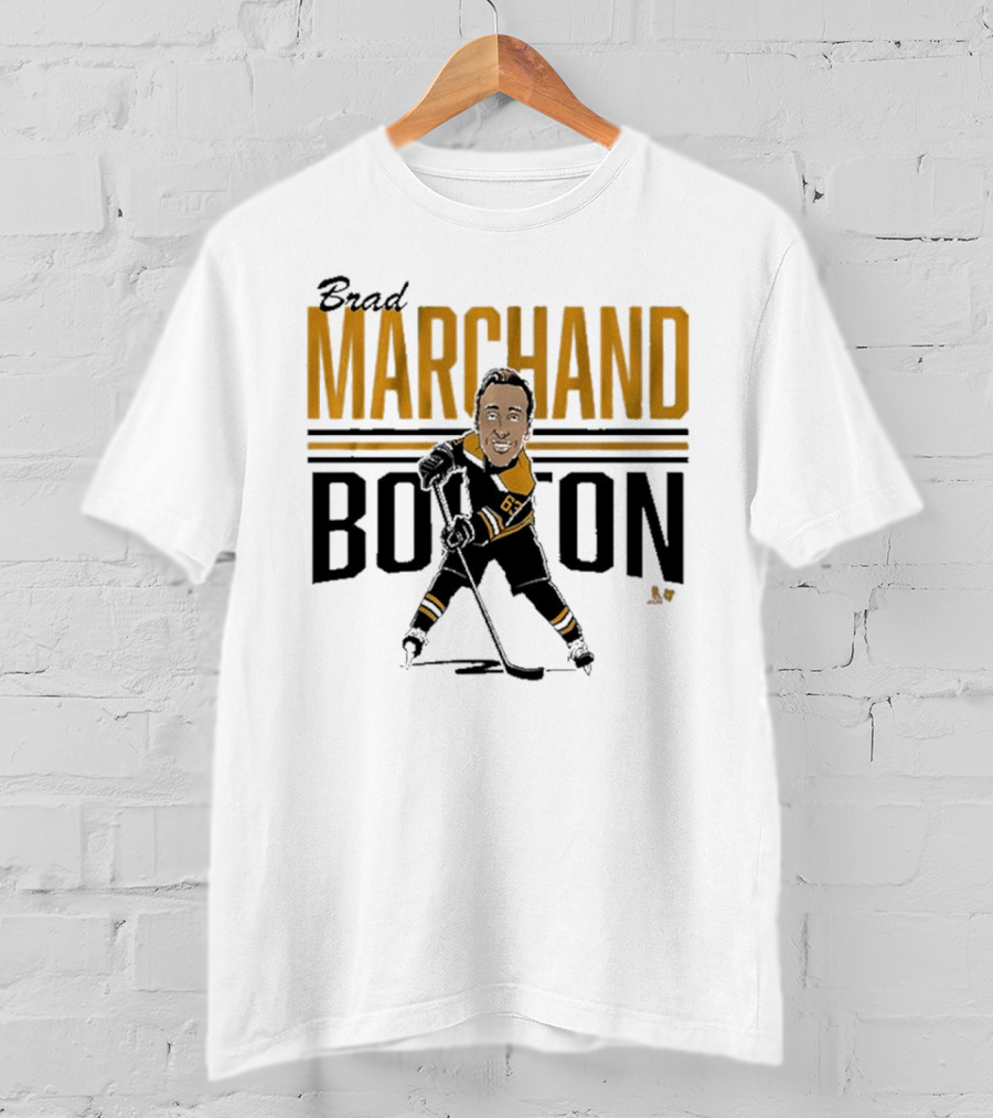 Brad Marchand Boston Center Ice Caricature T-Shirt