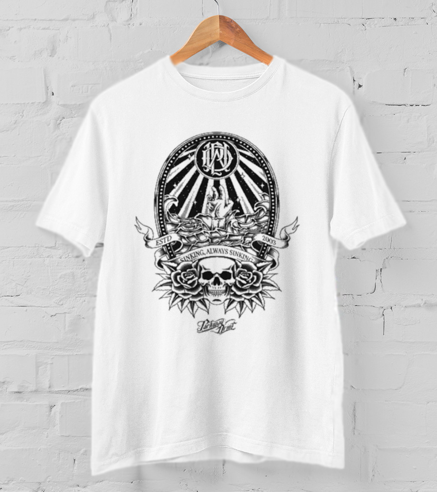 Parkway Drive Sinking Always Sinking Skull Roses ESTD 2003 T-Shirt