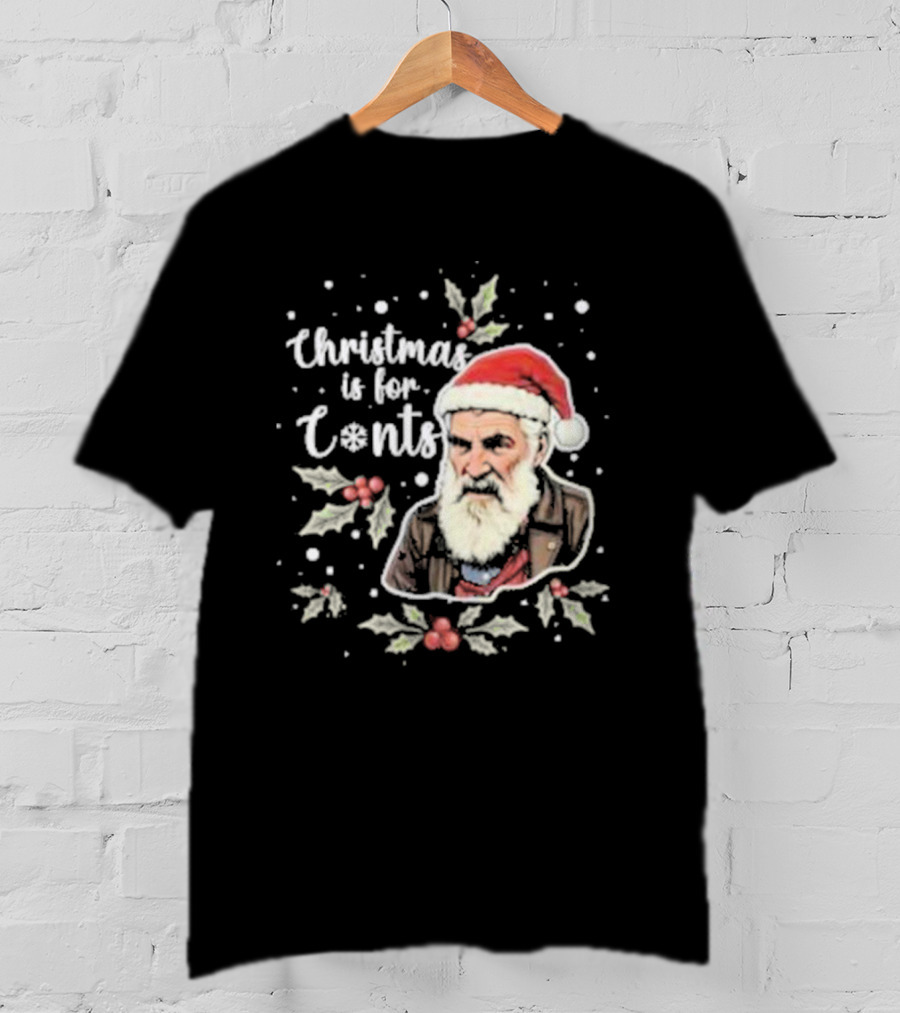 Jim Brassic Christmas Is For Cnts Santa T-Shirt