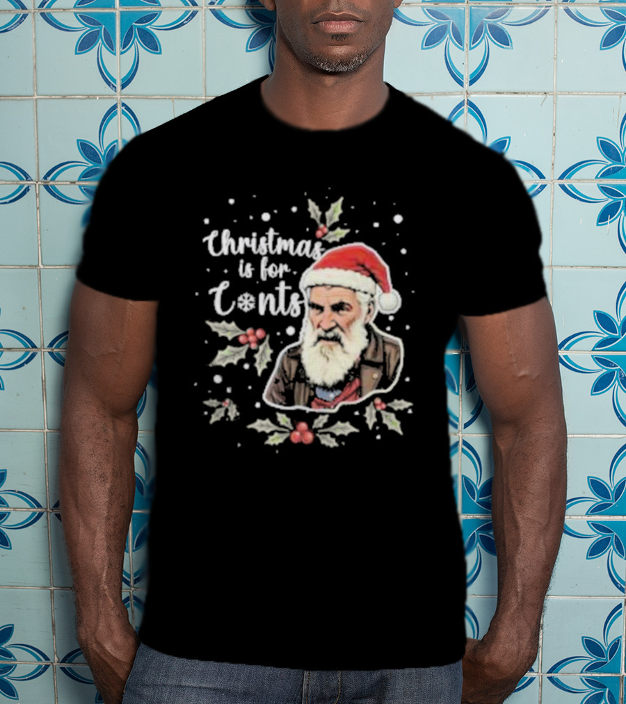 Jim Brassic Christmas Is For Cnts Santa T-Shirt