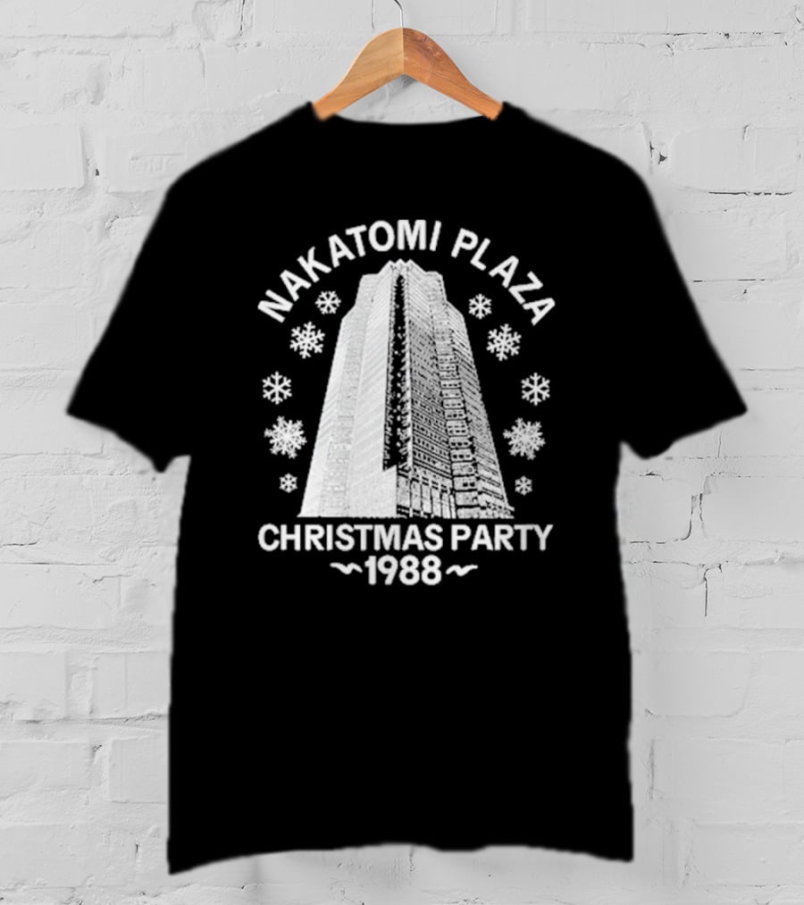 Nakatomi Plaza 1988 Christmas Party With Snowflakes T-Shirt