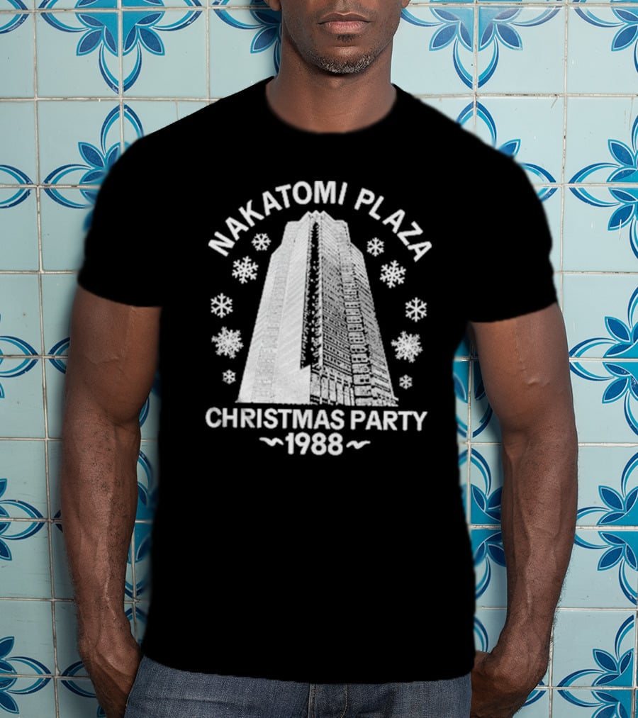 Nakatomi Plaza 1988 Christmas Party With Snowflakes T-Shirt