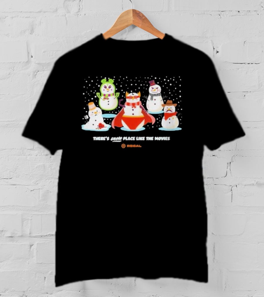 There's Snow Place Like The Movies Regal Cinemas Snowmen T-Shirt