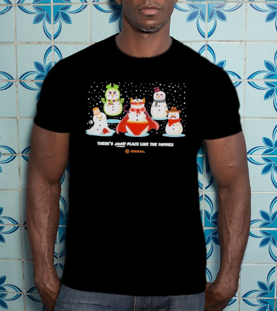 There's Snow Place Like The Movies Regal Cinemas Snowmen T-Shirt