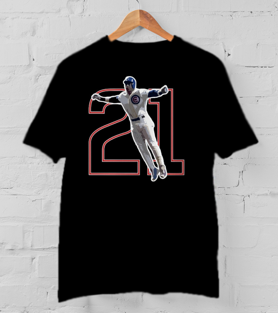 Sammy Sosa 21 Jump Pose Chicago Cubs Legend T-Shirt