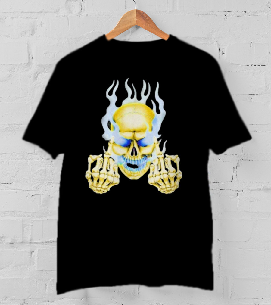 Skull Babbitt Revived Flaming Skeletal Embrace T-Shirt