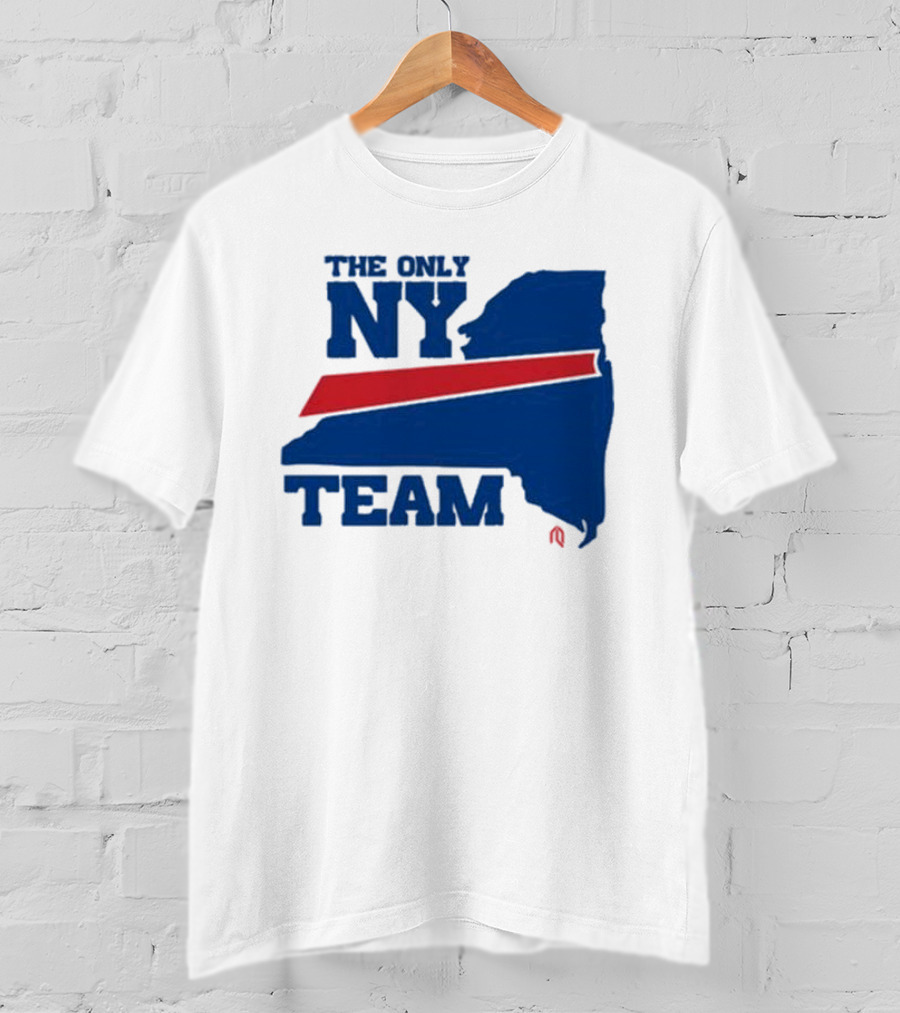 The Only NY Team New York State Silhouette Red Stripe T-Shirt