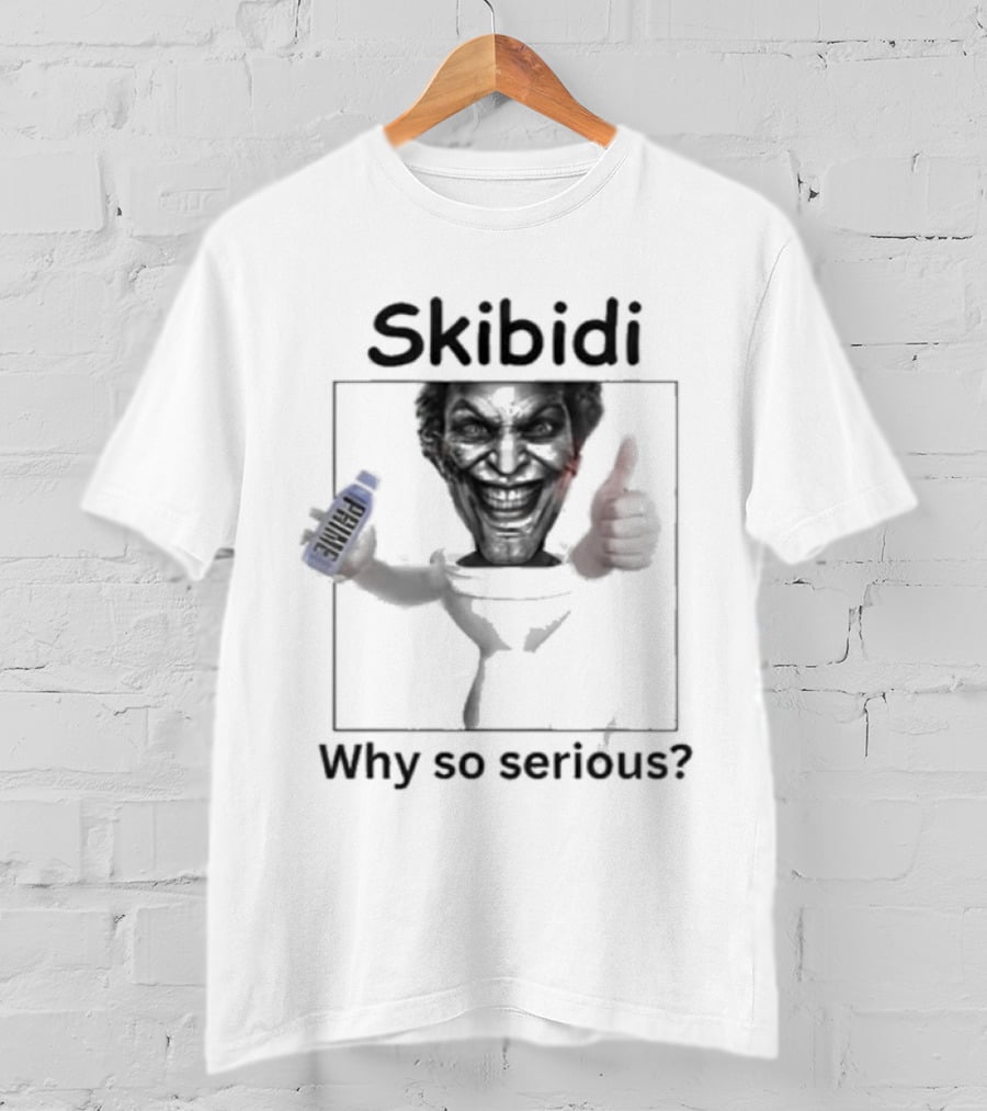 Skibidi Toilet Jonkler Why So Serious Meme Head With Phone Thumbs Up T-Shirt