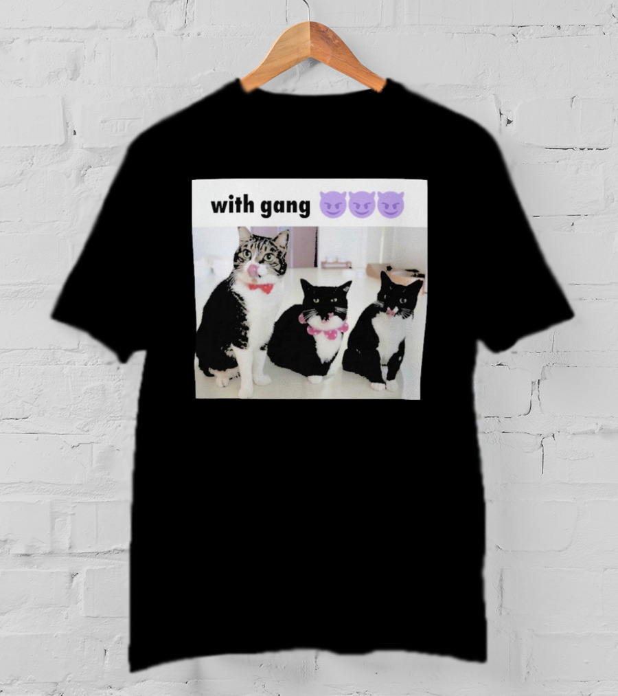 Unicouniuni3 With Gang Cat Devil Emoji Trio T-Shirt