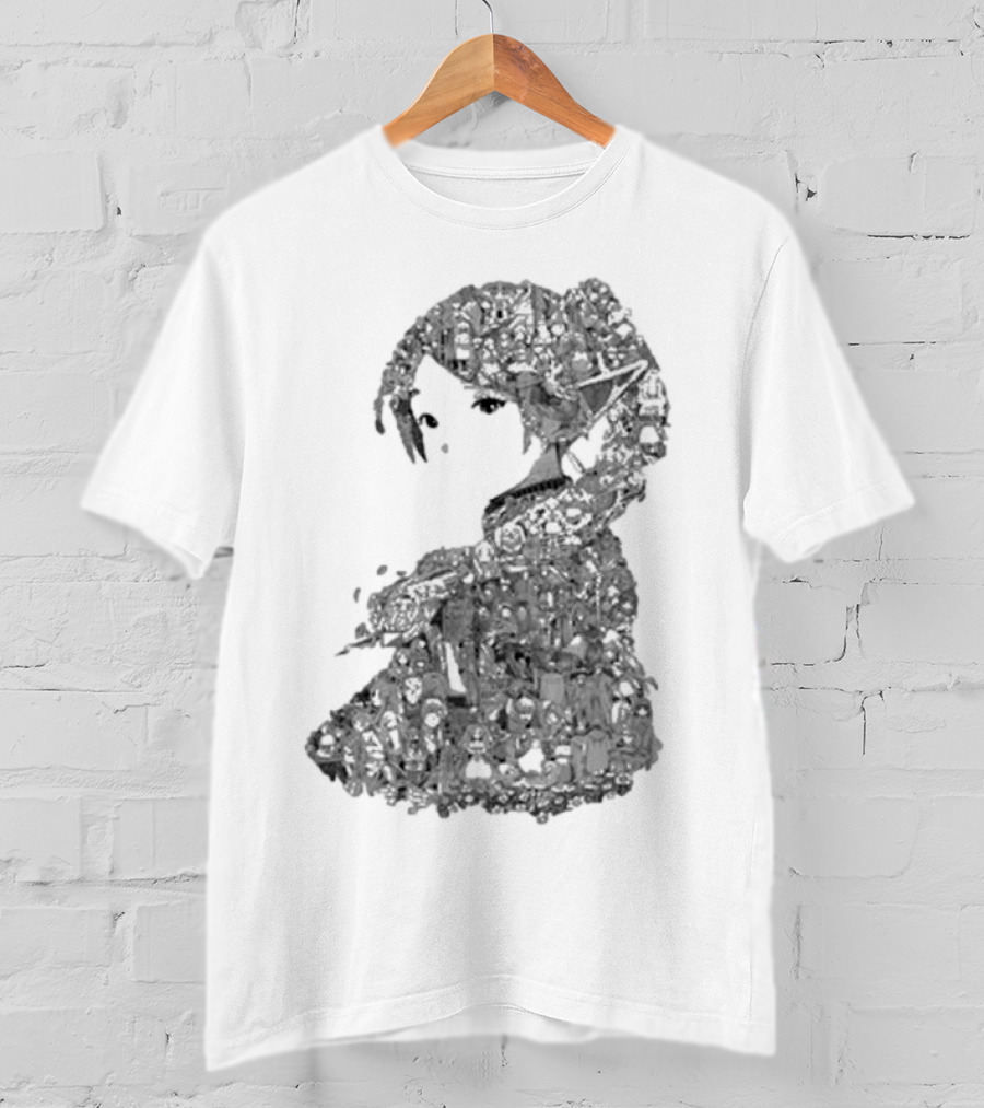Turned Ninja Frieren Manga Collage Character T-Shirt