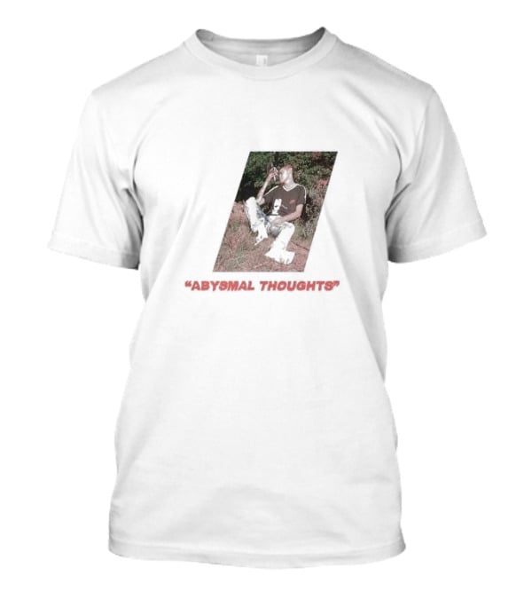 Abysmal Thoughts The Drums Album Art With Seated Figure And Nature Background T-Shirt