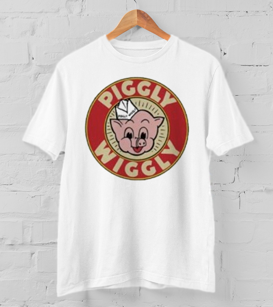 Piggly Wiggly Vintage Retro Logo Iconic Pig Image T-Shirt