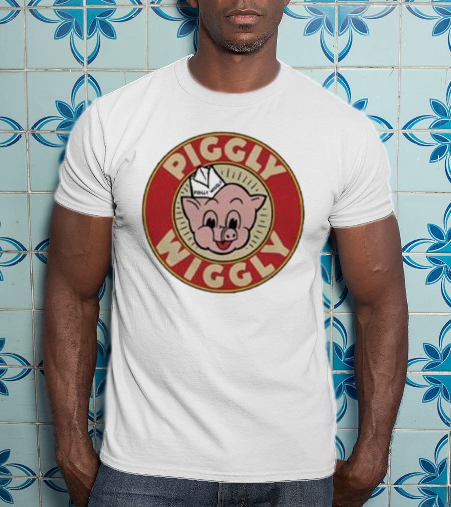 Piggly Wiggly Vintage Retro Logo Iconic Pig Image T-Shirt