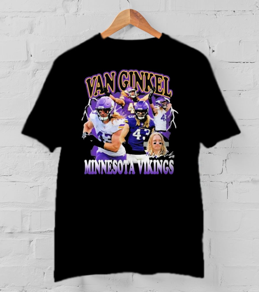 Van Ginkel Minnesota Vikings Football Player T-Shirt