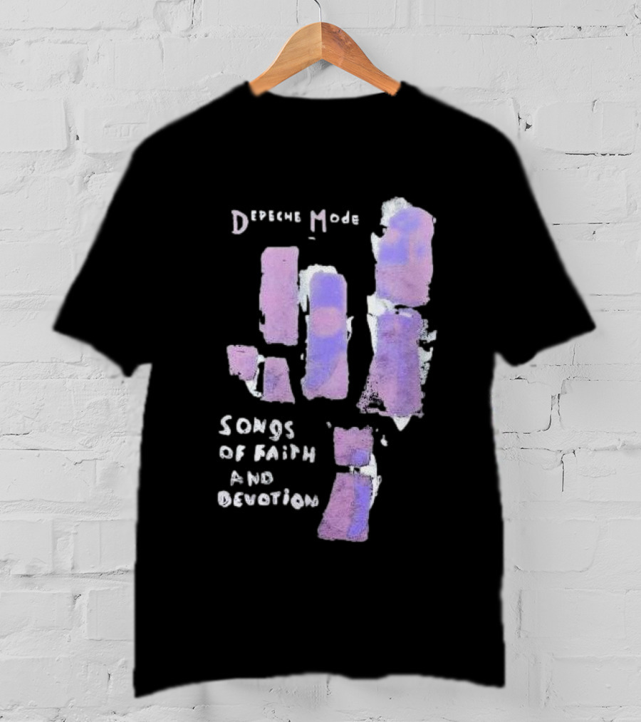 Depeche Mode Songs Of Faith And Devotion Abstract Violet Hand T-Shirt