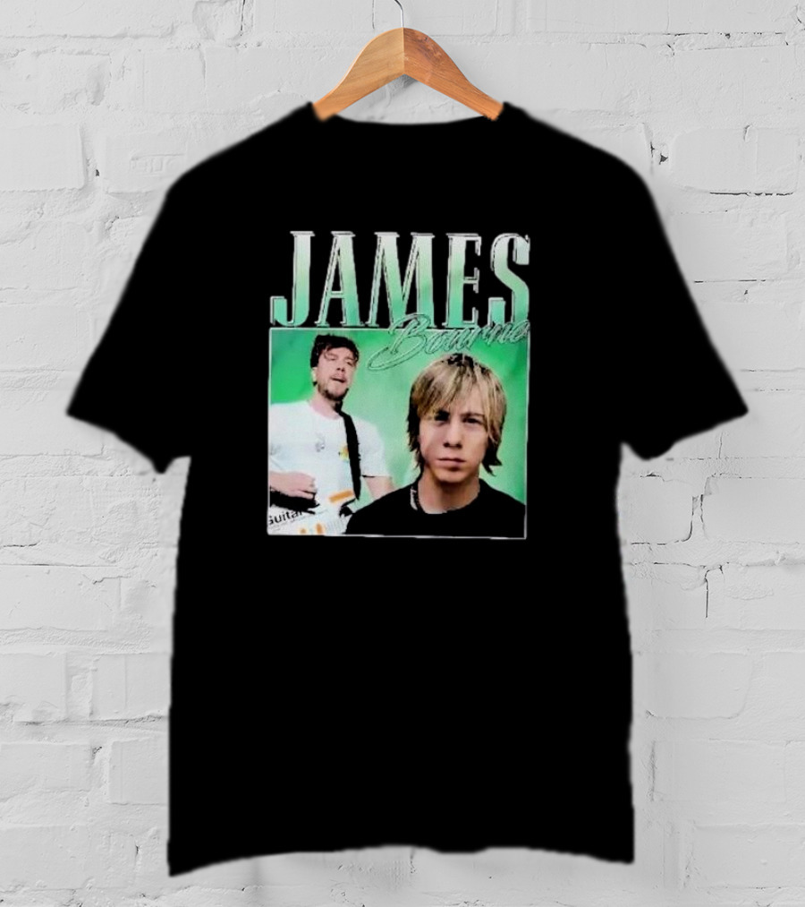James Bourne Duo Musical Tribute Green Background T-Shirt
