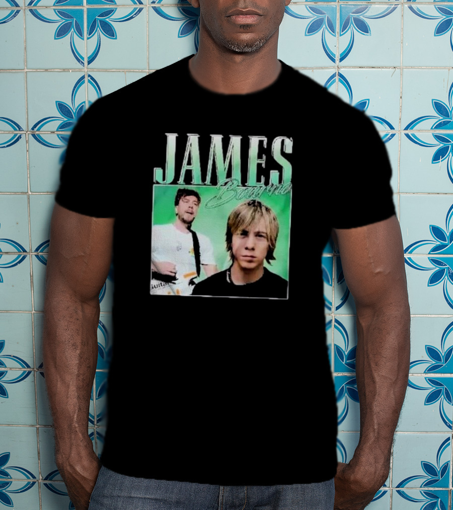 James Bourne Duo Musical Tribute Green Background T-Shirt