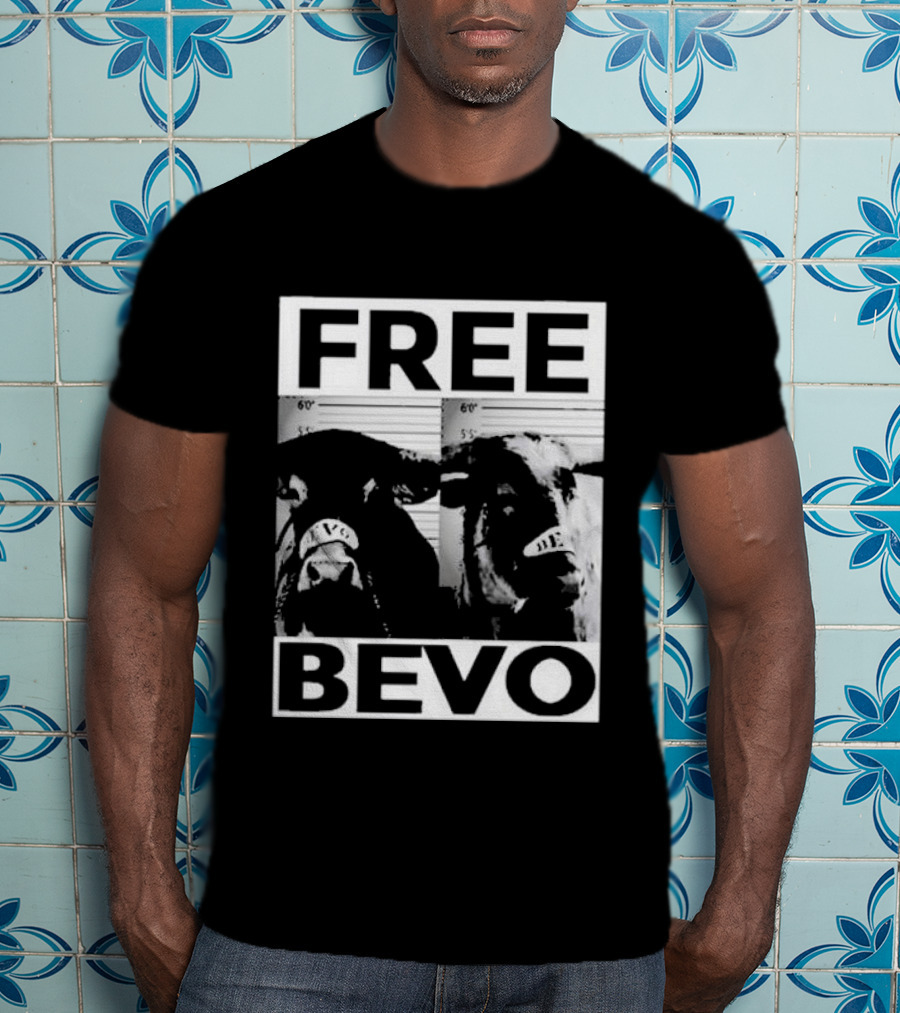 Free Bevo Mugshot Cow T-Shirt