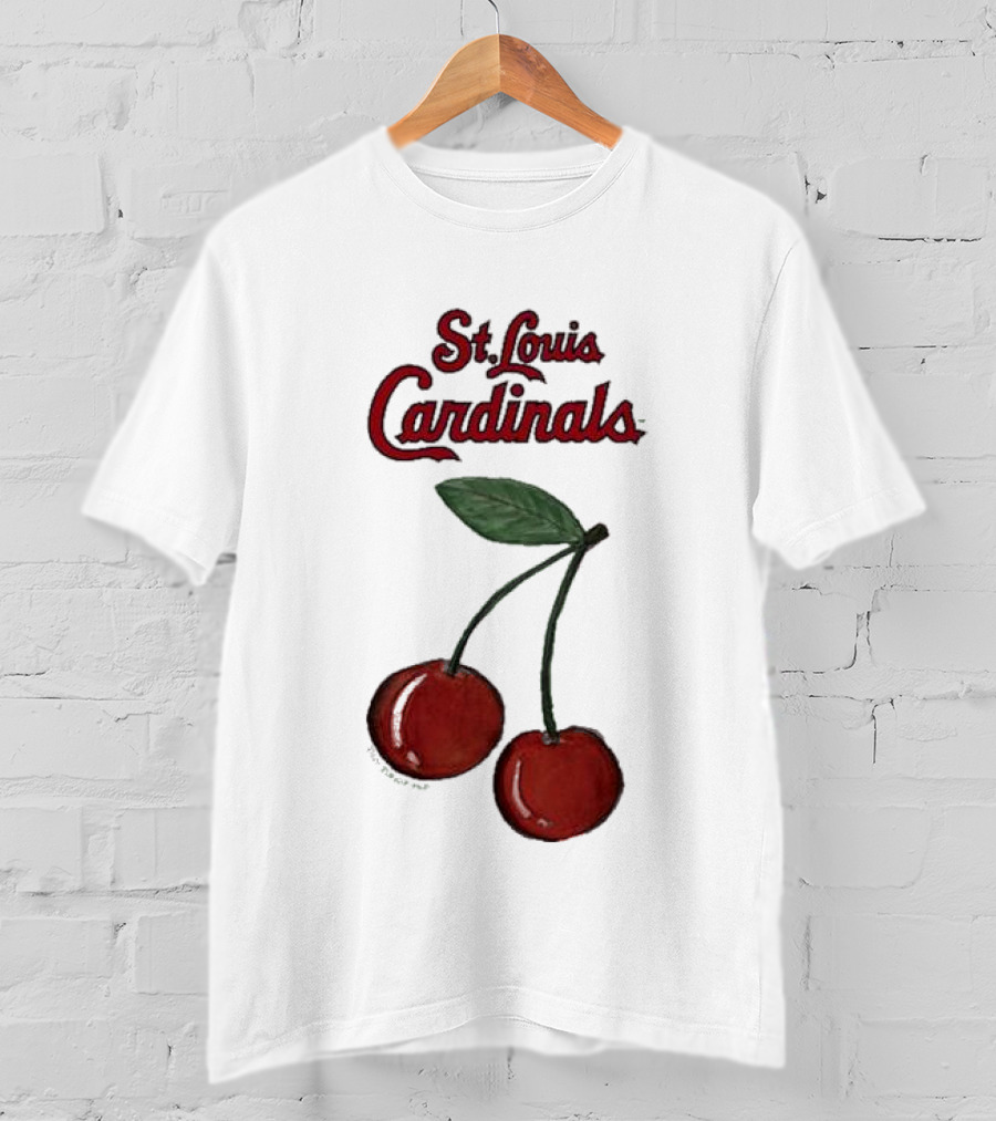St. Louis Cardinals Cherries Baseball Team T-Shirt
