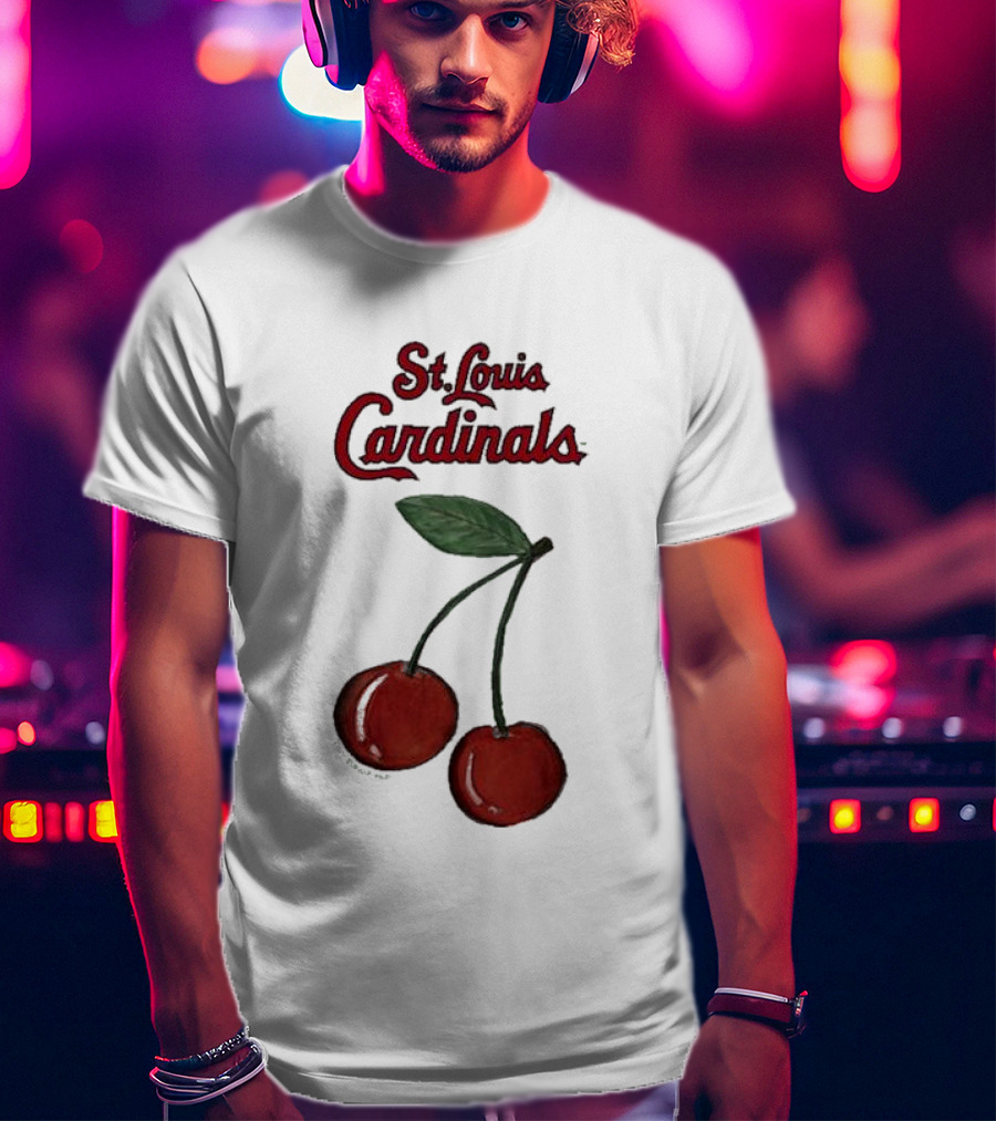 St. Louis Cardinals Cherries Baseball Team T-Shirt
