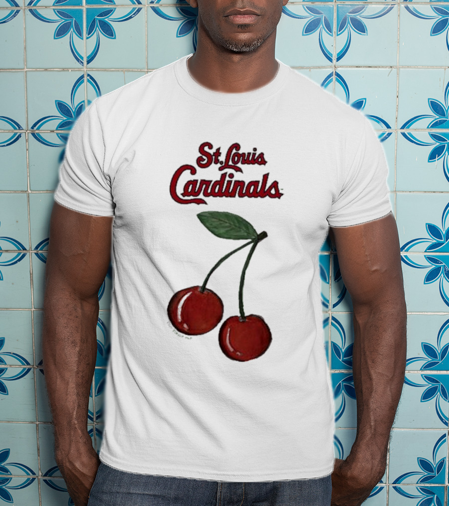 St. Louis Cardinals Cherries Baseball Team T-Shirt