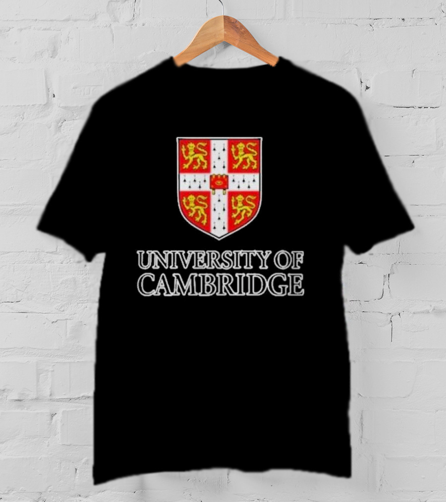 University Of Cambridge Emblem Crest With Lions And Cross T-Shirt