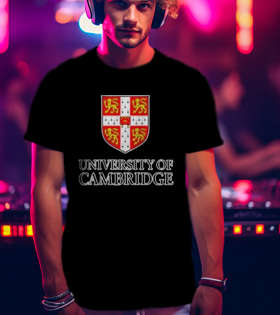 University Of Cambridge Emblem Crest With Lions And Cross T-Shirt