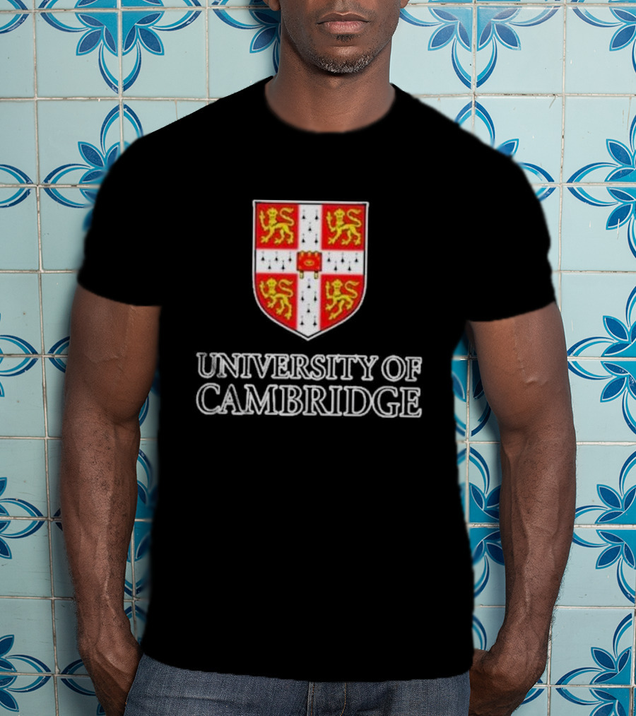 University Of Cambridge Emblem Crest With Lions And Cross T-Shirt