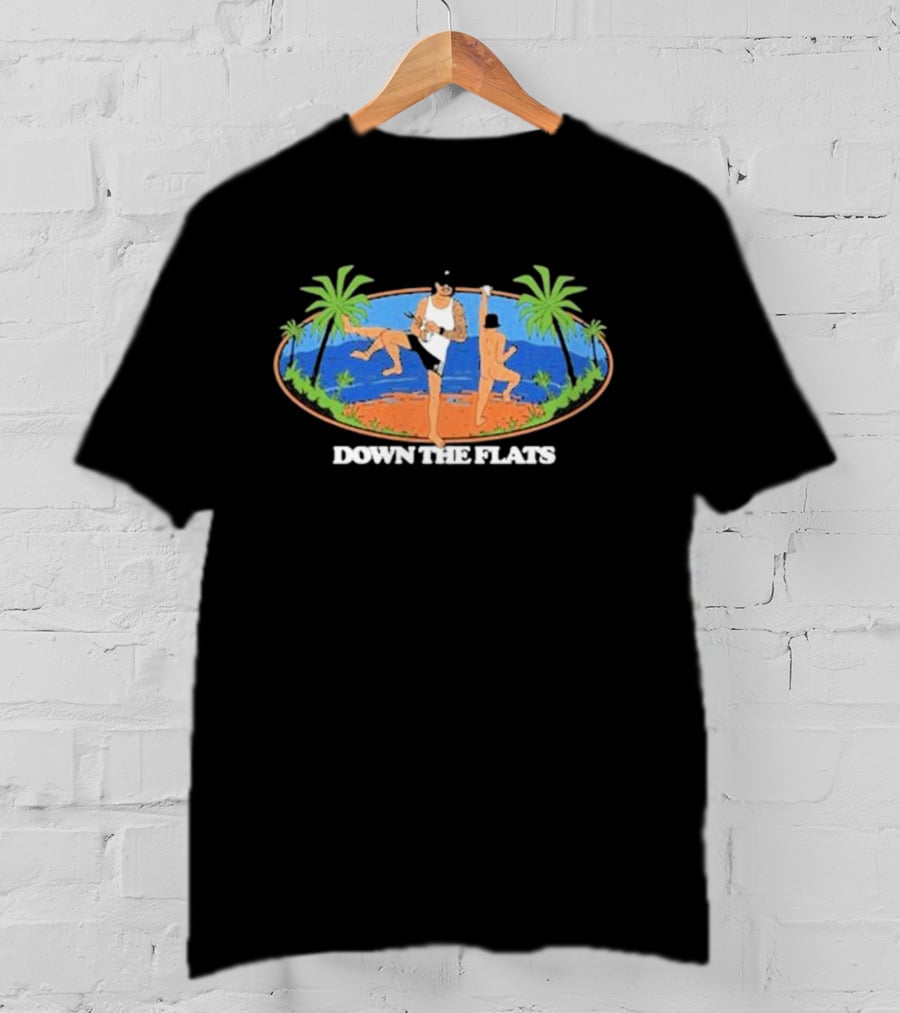 Alpha Blokes Down The Flats Beach Fun Tropical Vibes T-Shirt