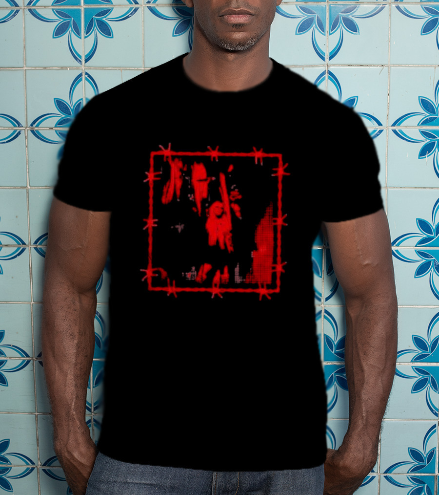 Avril Lavigne Red Barbed Wire Devil Horns T-Shirt