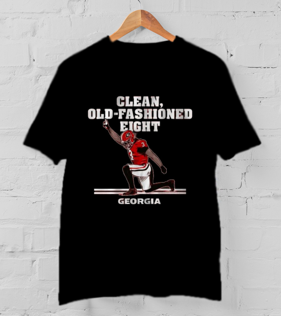 Georgia Football Clean Old-Fashioned Eight T-Shirt