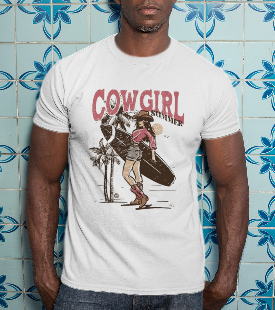 Cowgirl Summer Surfing Vibes T-Shirt