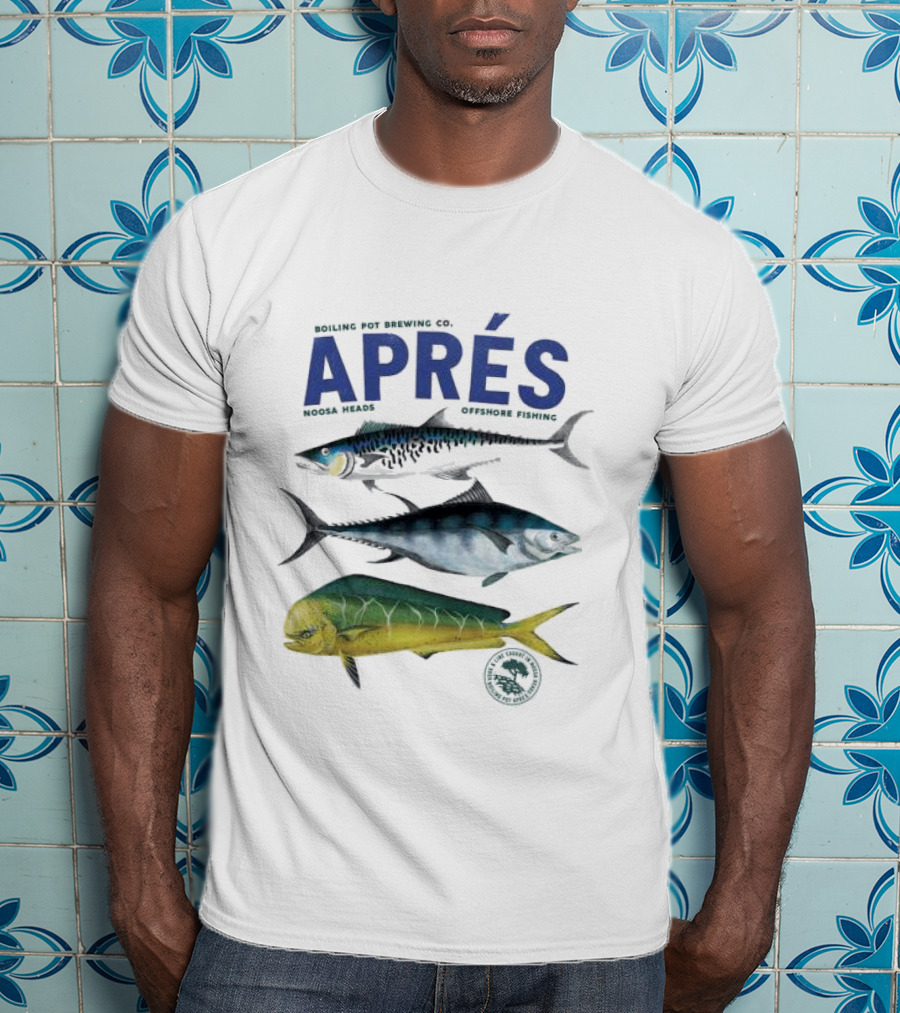 Boiling Pot Brewing Co Après Noosa Heads Offshore Fishing Fish T-Shirt