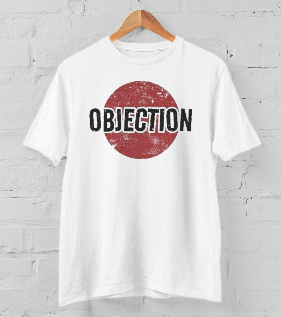 Objection Distressed Red Circle Manmarzee T-Shirt