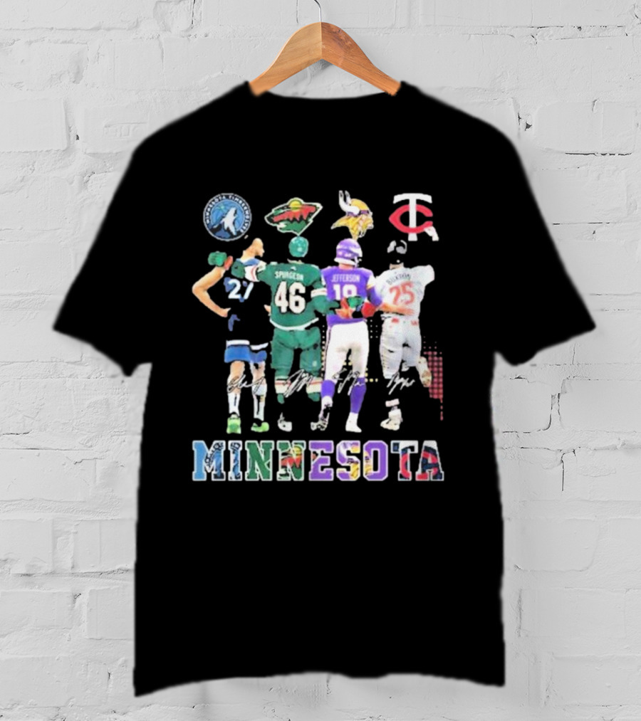 Minnesota Timberwolves Wild Vikings Twins Signature T-Shirt