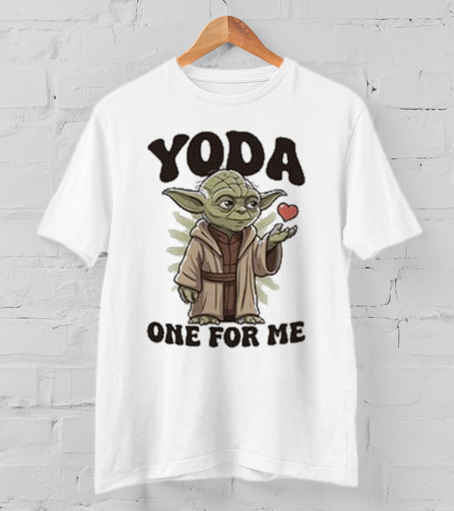 Yoda One For Me Star Wars Valentine's Day Message With Heart T-Shirt