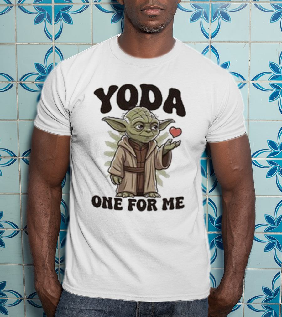 Yoda One For Me Star Wars Valentine's Day Message With Heart T-Shirt